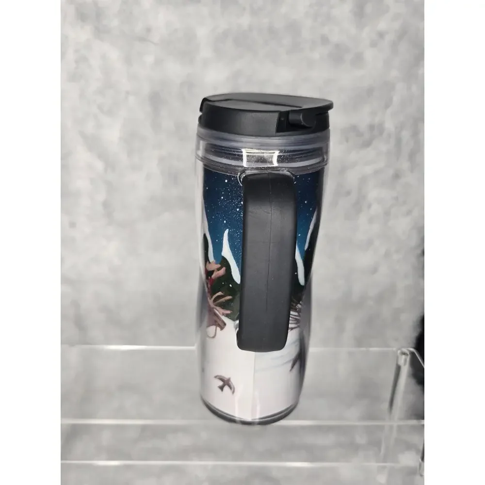 Starbucks 2008 Christmas Holiday Travel Mug Tumbler Coffee Cup With Lid